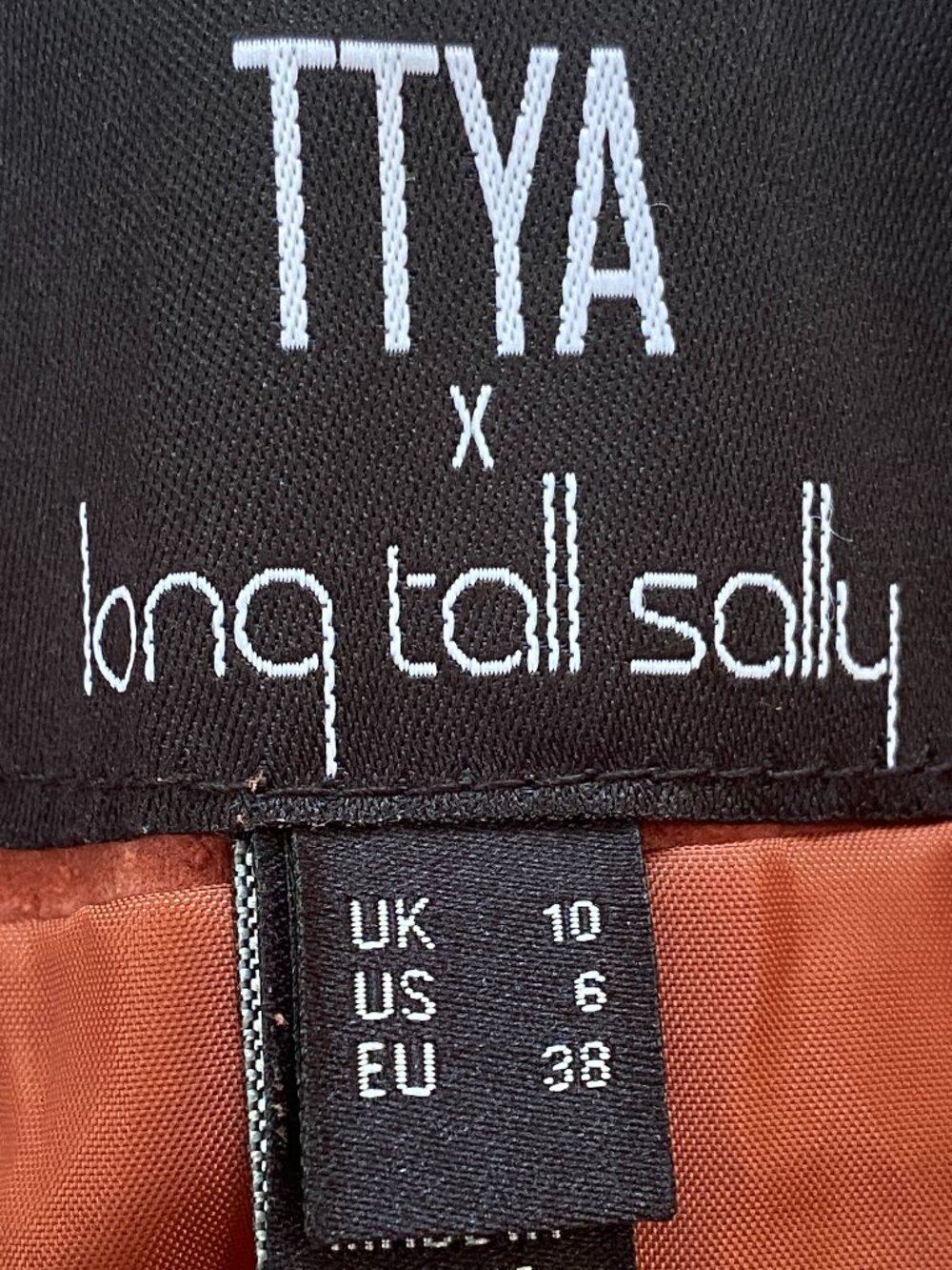 TTYA Long Tall Sally Suede Mini Double Zip Front Sz 6 Rust Brown Leather Skirt - Picture 4 of 6